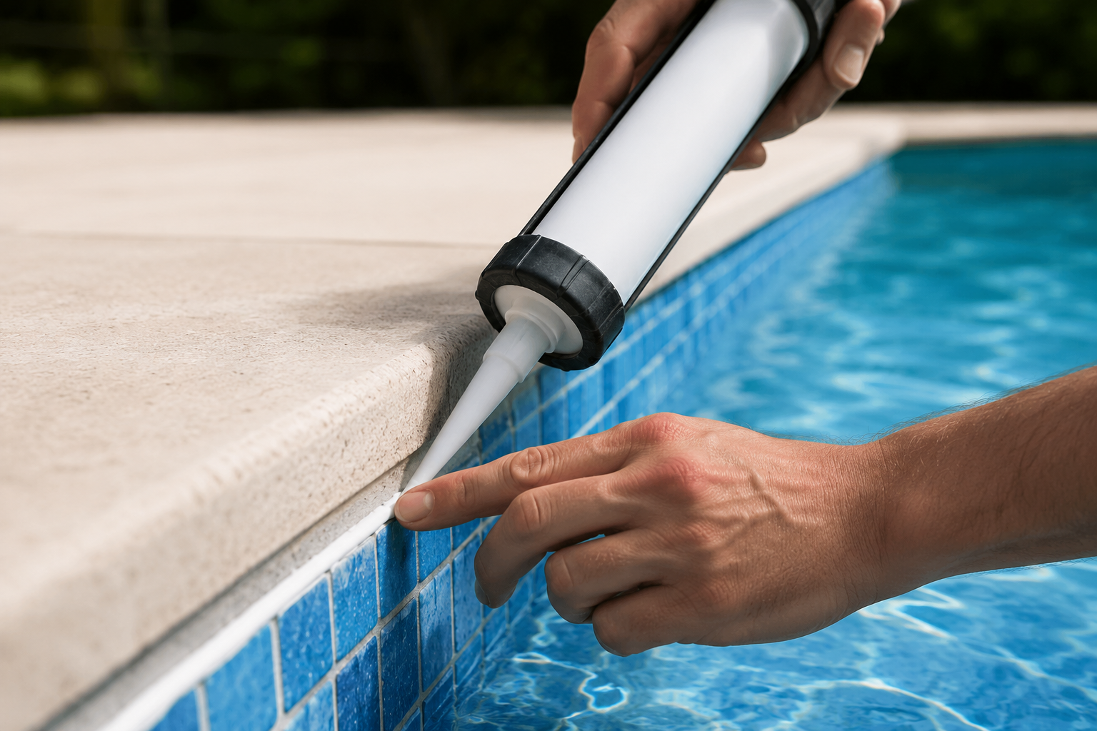 reparation piscine silicone